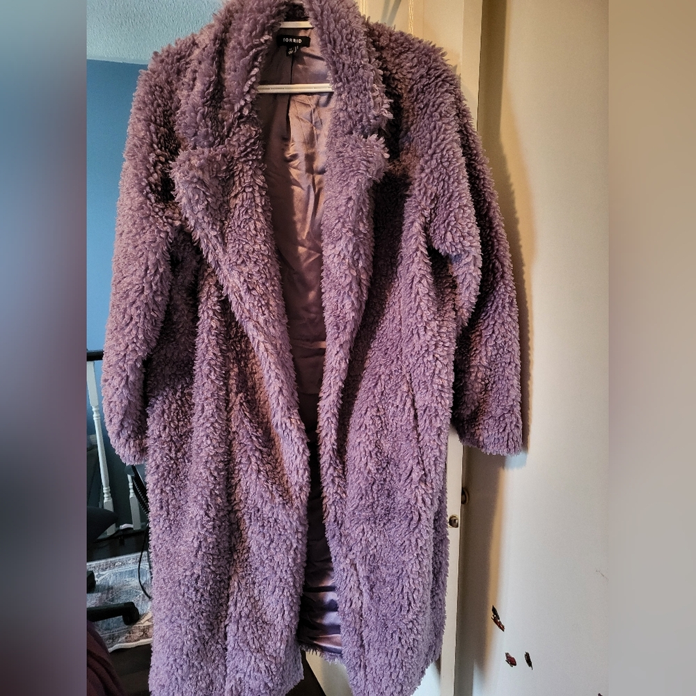 Torrid shacket, size 0, purple, nwot